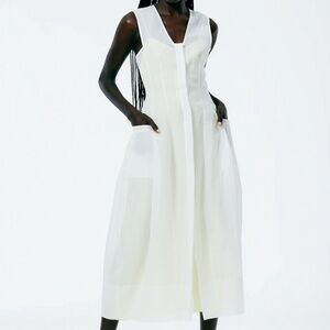Tibi Starch Cotton Organza Dress - 00